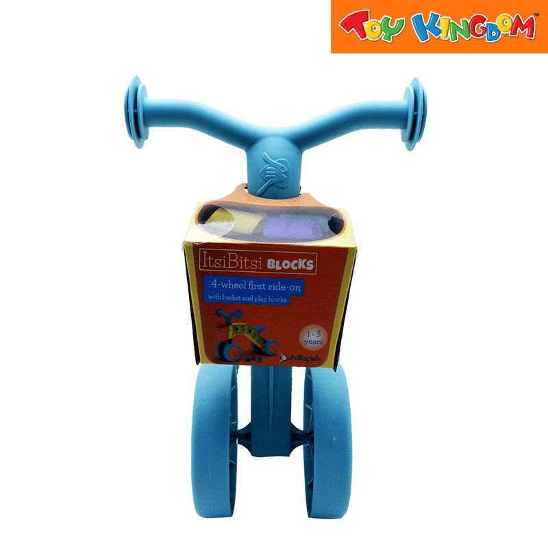 Chillafish ItsiBitsi Blocks 4-Wheel First Ride-On Blue and Yellow Balance Training Bike