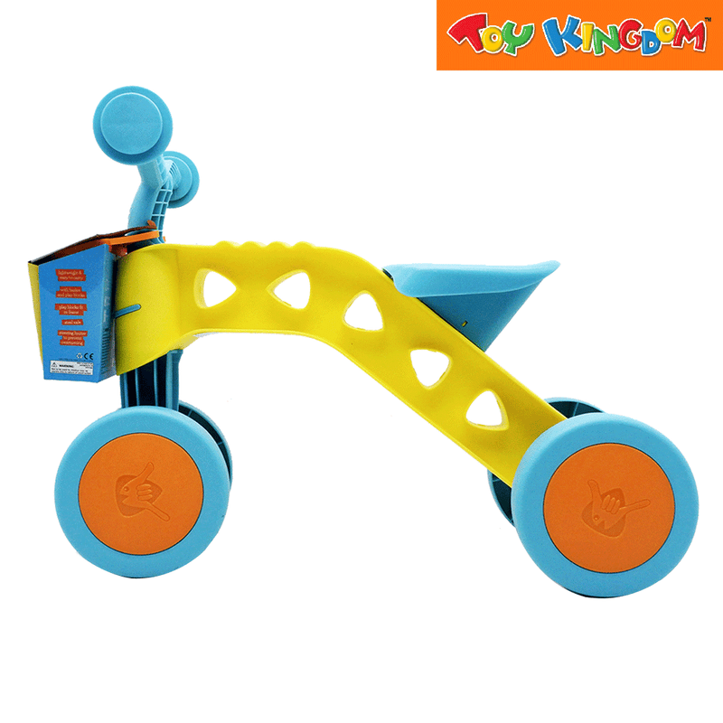 Chillafish ItsiBitsi Blocks 4-Wheel First Ride-On Blue and Yellow Balance Training Bike