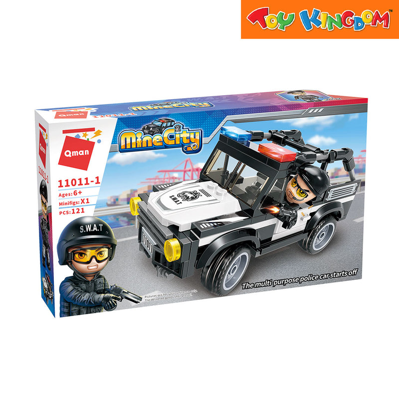 Keeppley Qman Mine City Police SWAT Mini Vehicles Police Car Building Blocks