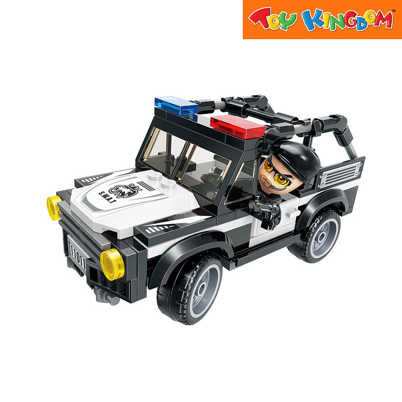 Keeppley Qman Mine City Police SWAT Mini Vehicles Police Car Building Blocks