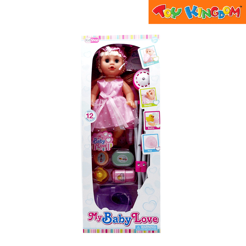 KidShop My Baby Love Doll with Stroller