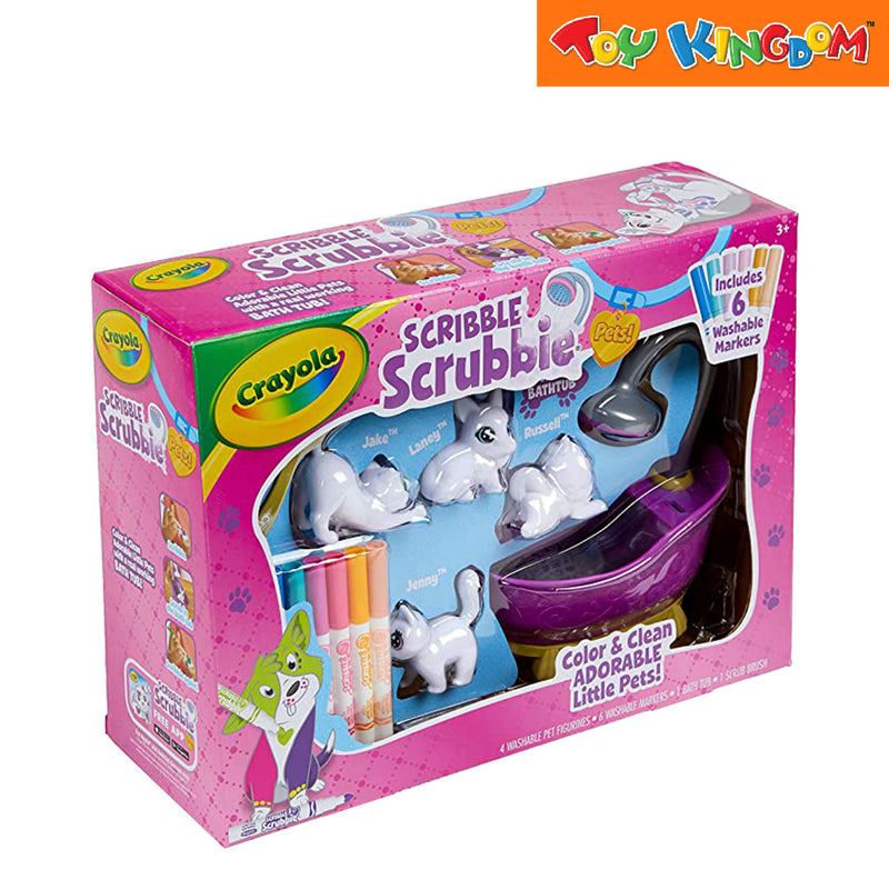 Crayola Scribble Srubbie Color & Clean Adorable Little Pets 6 pcs Washable Markers Set