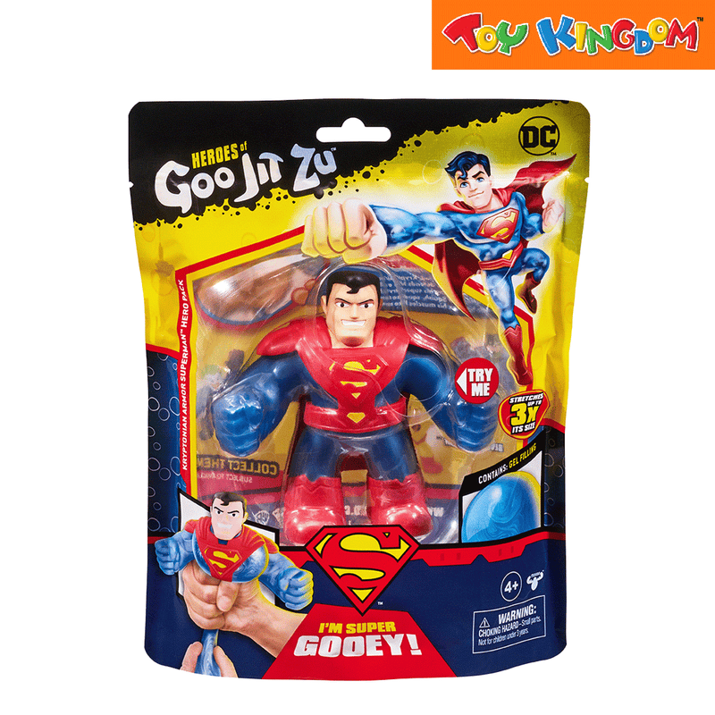 Heroes of Goo Jit Zu DC Series 3 Hero Pack Kryptonian Armor Superman Stretchable Figure