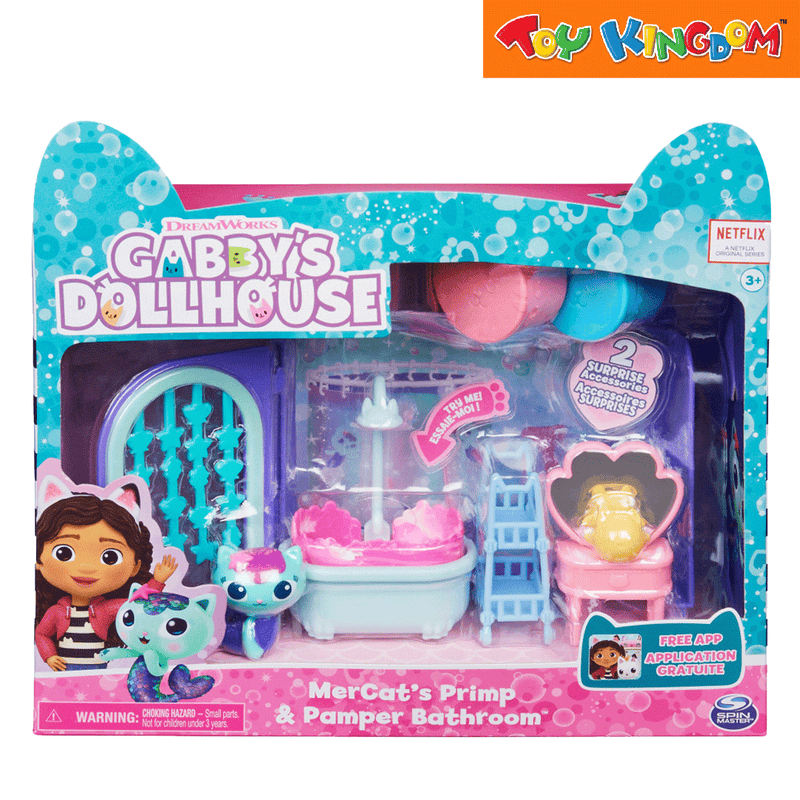 Gabby's Dollhouse MerCat's Primp & Pamper Bathroom Playset