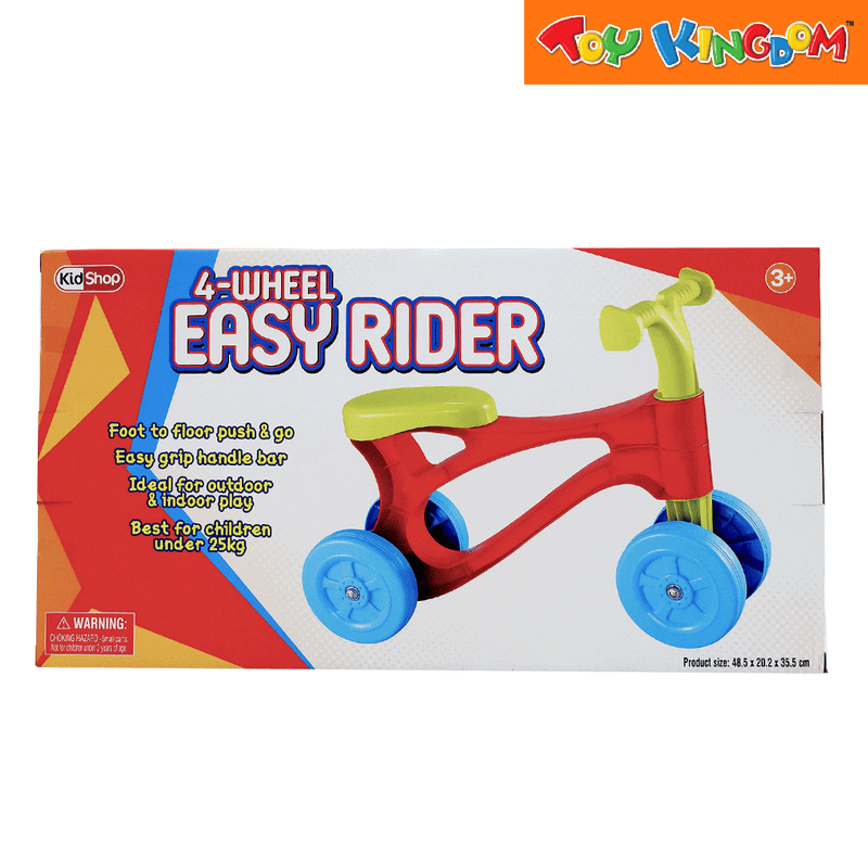 Kidshop 4-Wheel Easy Rider Red Balance Bike