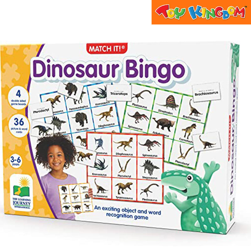 The Learning Journey Match It! Dinosaur Bingo Object and Word Game