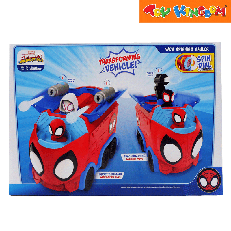 Disney Jr. Marvel Spidey and His Amazing Friends Web Spinning Hauler Vehicle