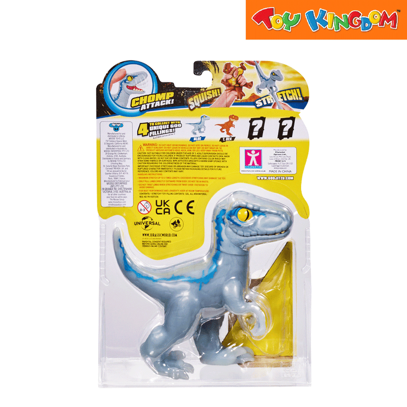 Heroes of Goo Jit Zu Jurassic World Blue Stretchable Figure