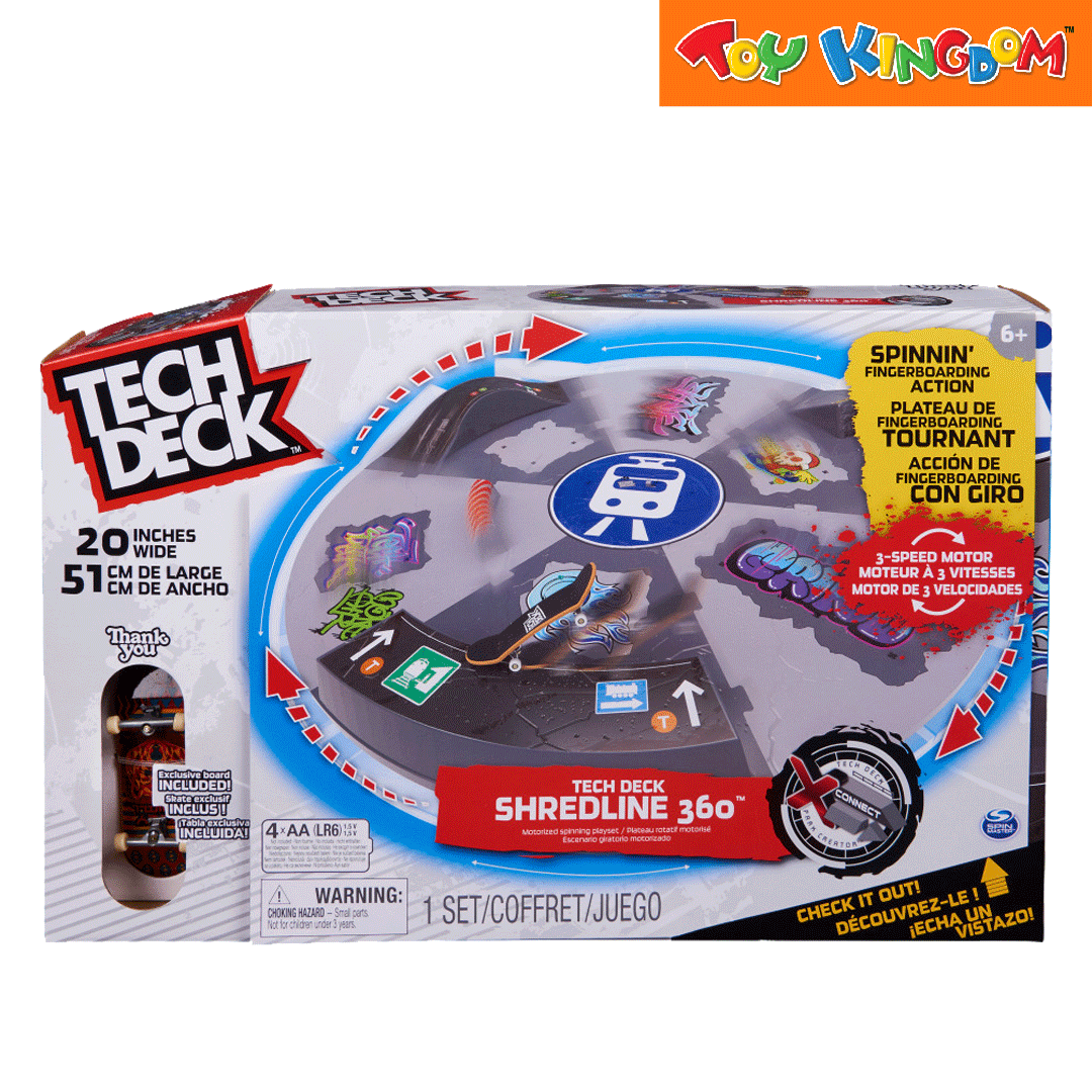 Tech Deck Shredline 360 Turntable Motorized Fingerboard Ramp – Toy Kingdom