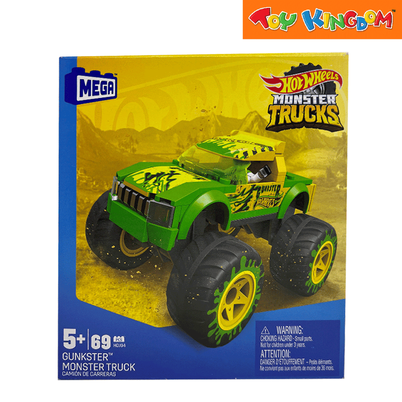 Hot Wheels Monster Trucks Mega Construx Gunkster Die-cast Vehicle