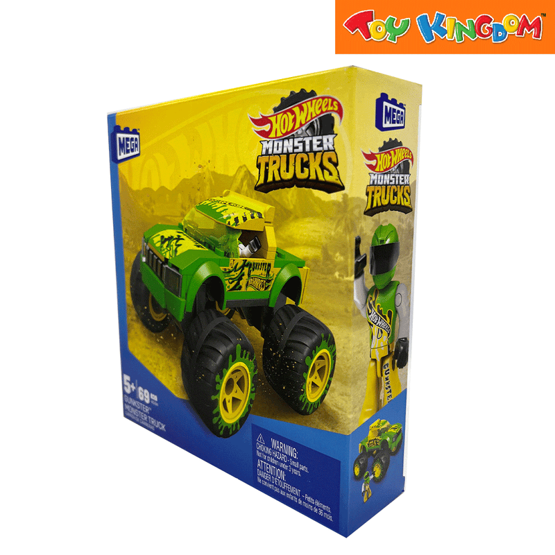 Hot Wheels Monster Trucks Mega Construx Gunkster Die-cast Vehicle