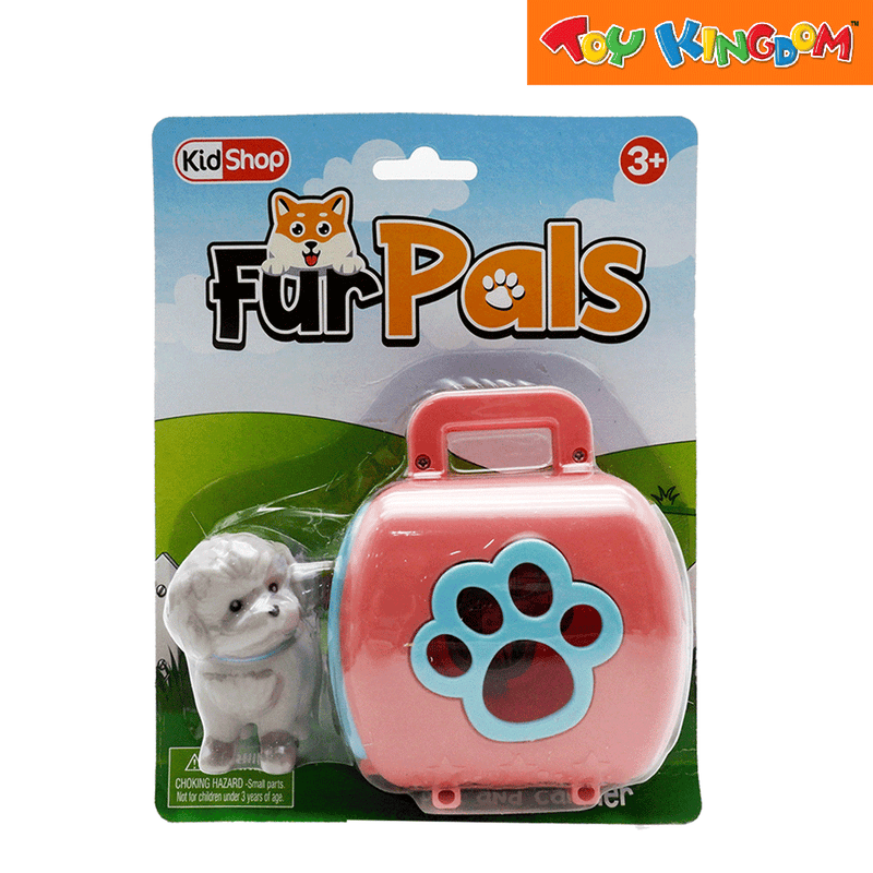 KidShop Fur Pals Pet and Carrier Dog Peach Cage Playset