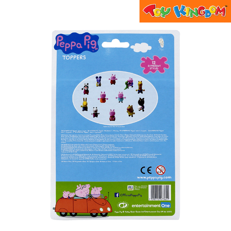 Peppa Pig Blister 3 Zoe Zebra, Suzy Sheep and Pedro Pony Pencil Topper