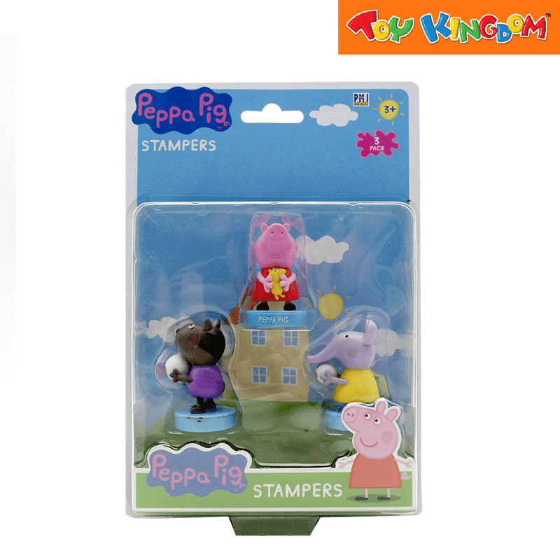 Peppa Pig Blister 3 Peppa Pig with Tonies, Danny Dog and Emily Elephant Stamper