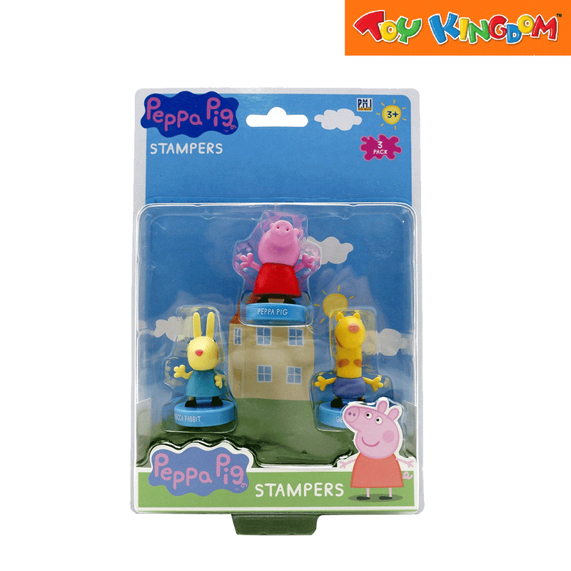 Peppa Pig Blister 3 Peppa Pig, Rebecca Rabbit and Gerald Giraffe Stamper