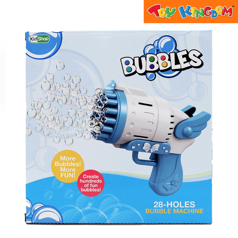 KidShop Blue and White 28 Holes Bubble Machine