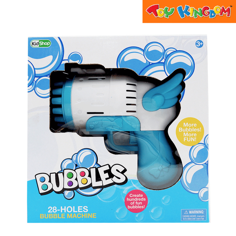 KidShop Blue and White 28 Holes Bubble Machine