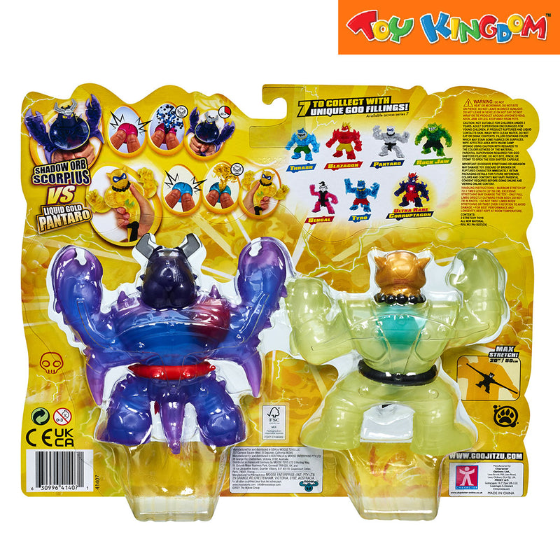 Heroes of Goo Jit Zu Series 7 Versus Pack Liquid Pantaro Vs. Shadow Orb Scorpius Stretchable Figure