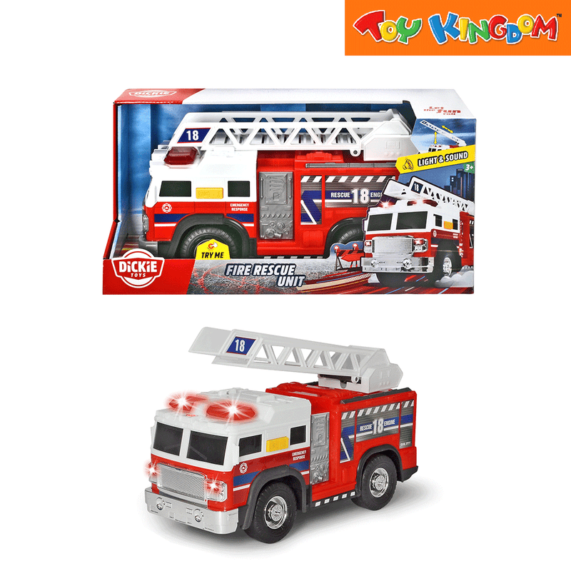Dickie Toys Fire Rescue Unit 30 cm Lights and Sounds Vehicle