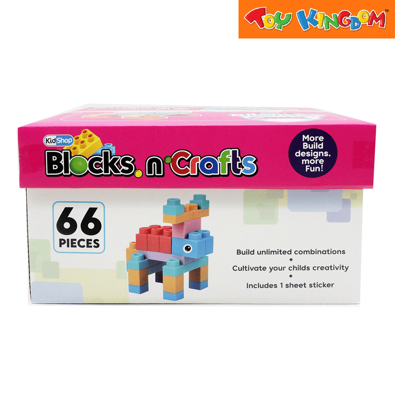 KidShop Blocks 'n Craft Pink 66 pcs Soft Blocks