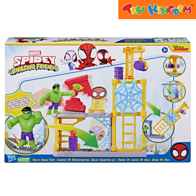 Disney Jr. Marvel Spidey and His Amazing Friends Hulk Smash Yard Playset