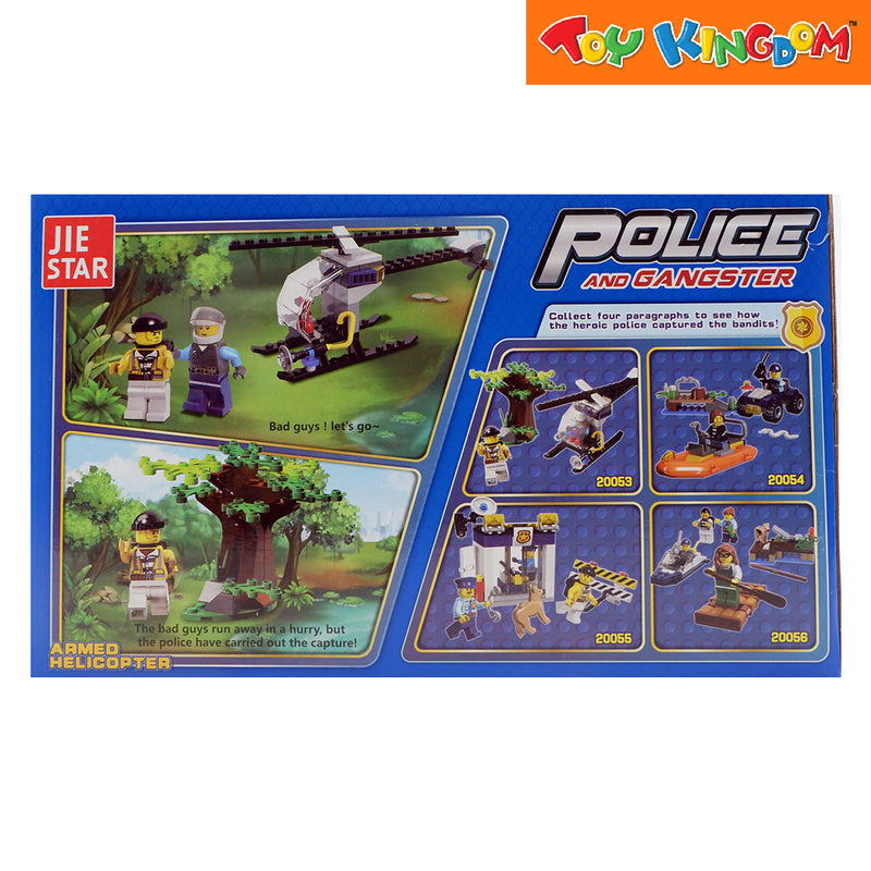 Jie Star Blocks Police Helicopter 107 pcs Building Blocks