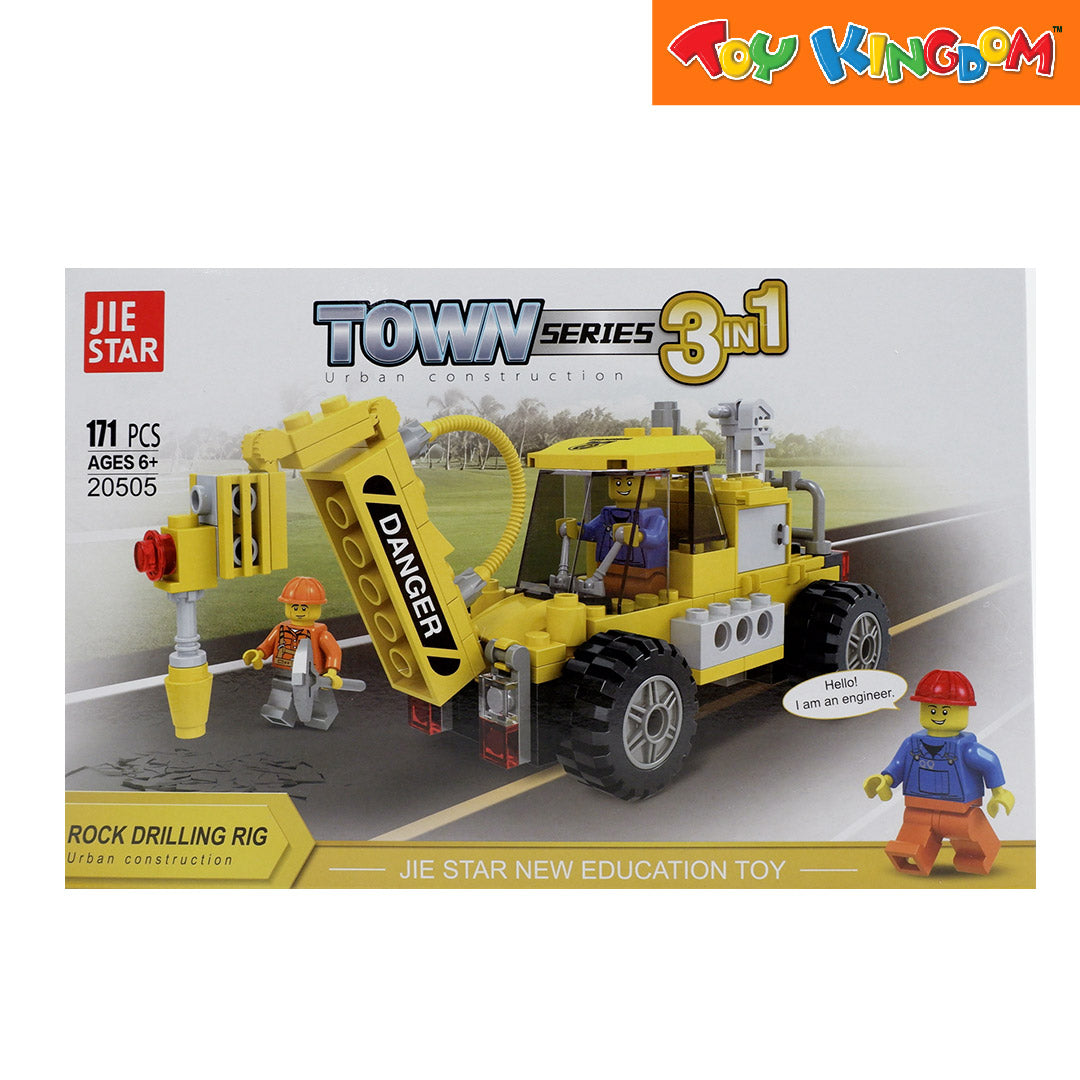 Jie Star Blocks Town Series Rock Drilling Rig 171 pcs 3-in-1 Building ...