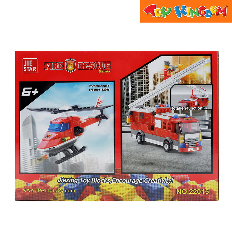 Jie Star Blocks Fire Rescue Series Mini Heavy Fire Engine 190 pcs Building Blocks