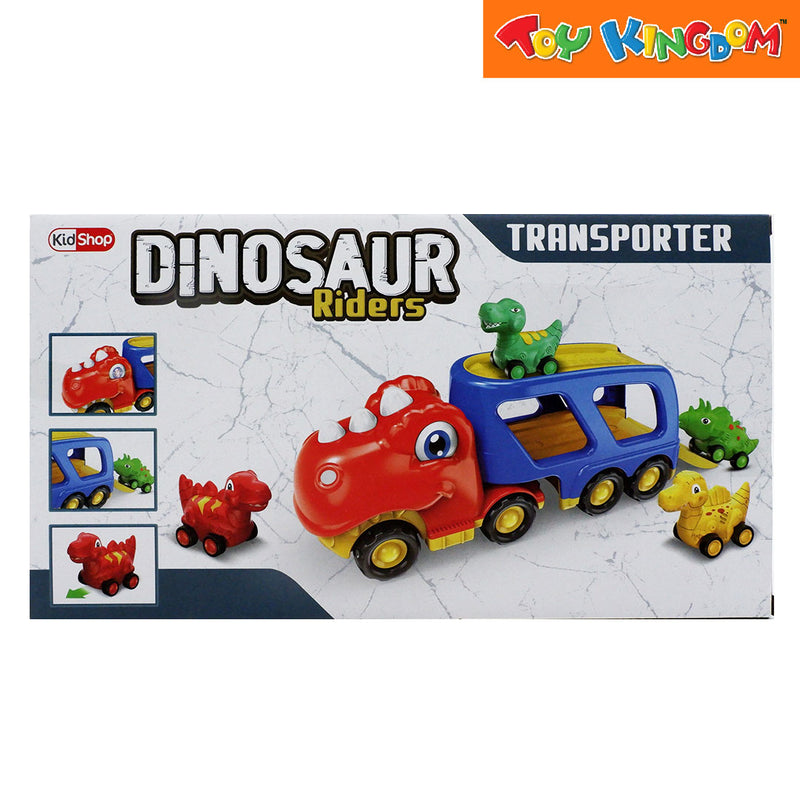 KidShop Dinosaur Riders Transporter Red and Blue Vehicle Playset