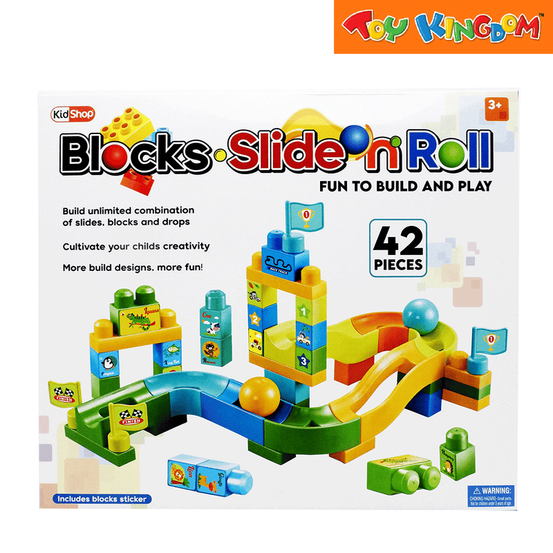 KidShop Blocks Slide 'n Roll 42 pcs Building Blocks