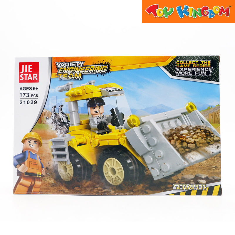 Jie Star Blocks Variety Engineering Team Scraper 173 pcs Building Blocks