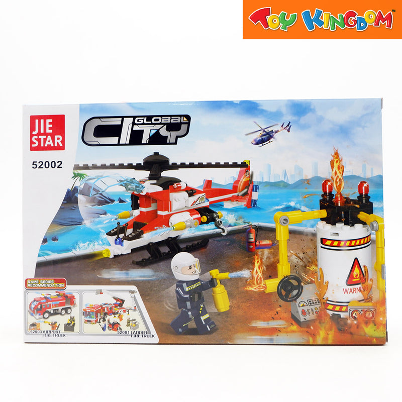 Jie Star Blocks Global City Fire Helicopter 205 pcs Building Blocks