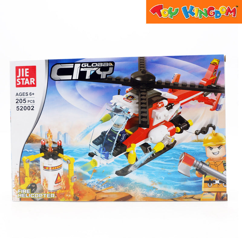 Jie Star Blocks Global City Fire Helicopter 205 pcs Building Blocks