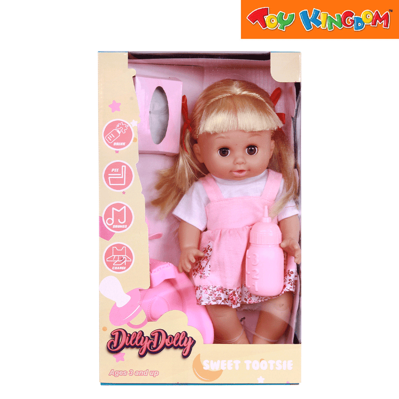 Dilly Dolly Sweet Tootsie Pink Dress and White Shirt Doll