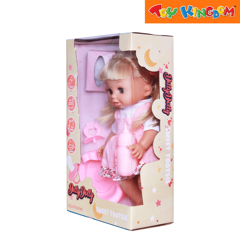 Dilly Dolly Sweet Tootsie Pink Dress and White Shirt Doll