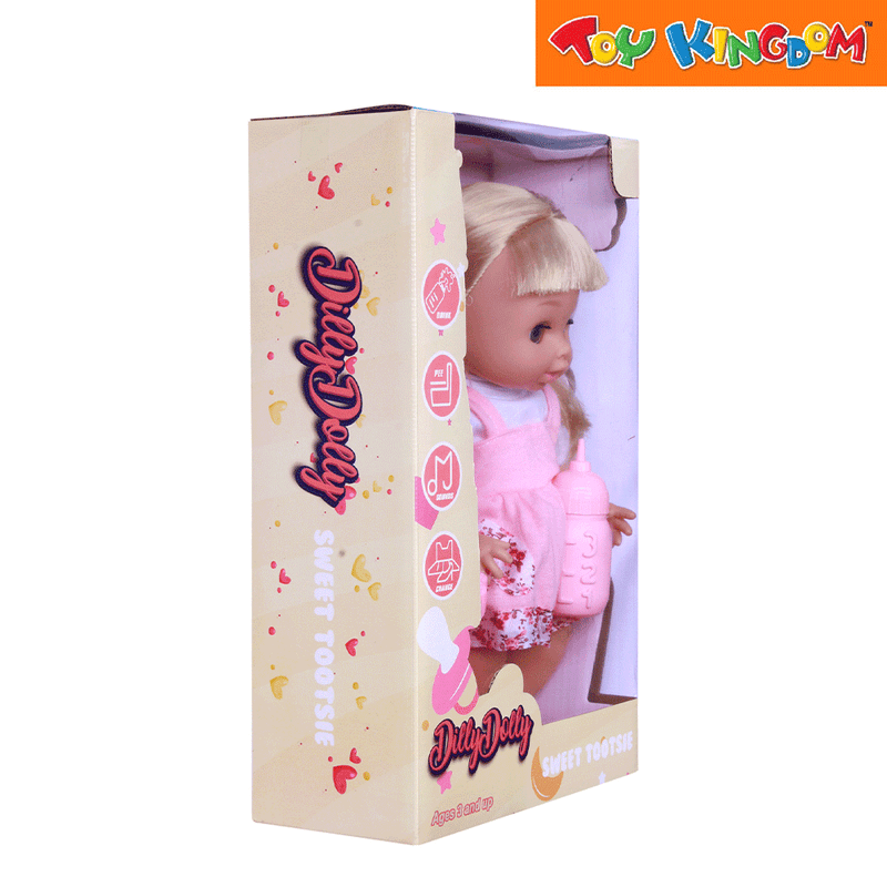 Dilly Dolly Sweet Tootsie Pink Dress and White Shirt Doll
