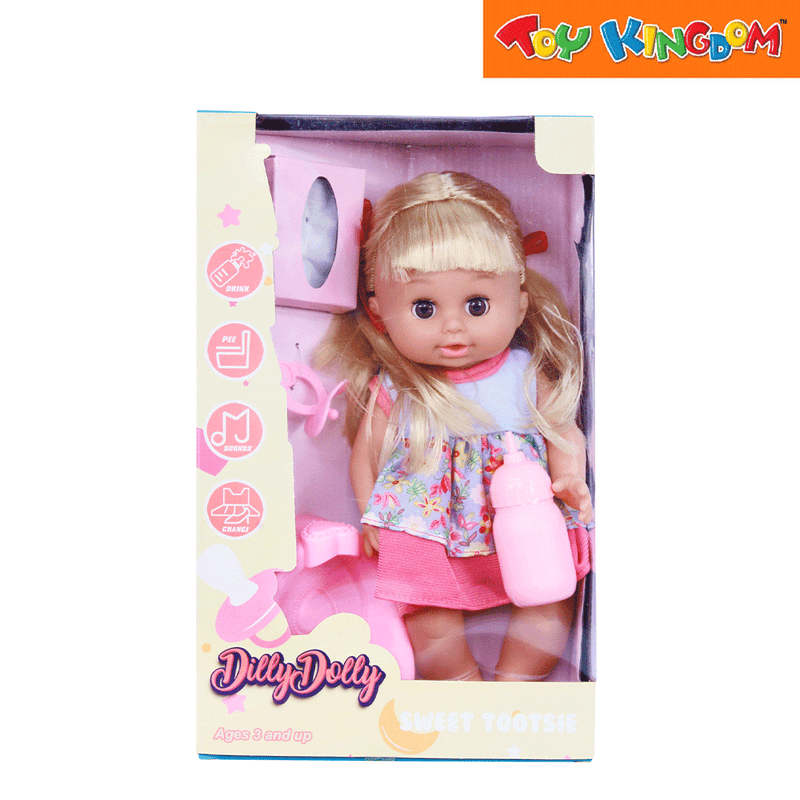 Dilly Dolly Sweet Tootsie Blue/Pink Dress Doll