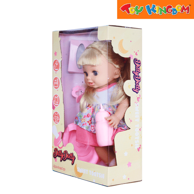 Dilly Dolly Sweet Tootsie Blue/Pink Dress Doll