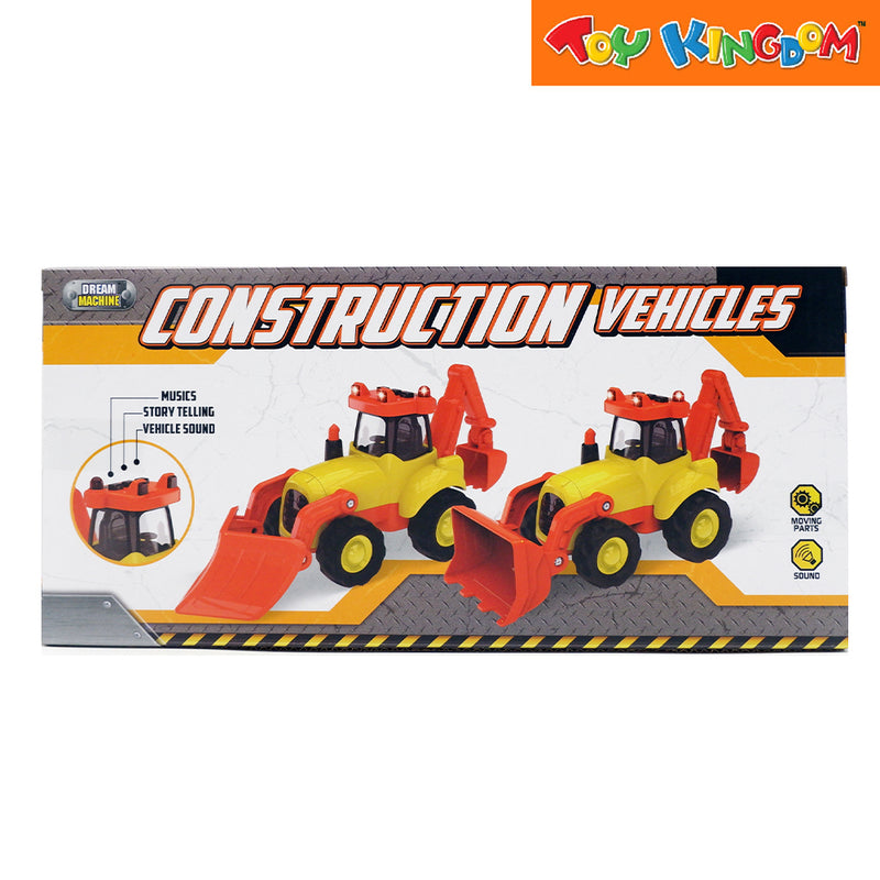 Dream Machine Construction Vehicle Front and Backhoe Loader