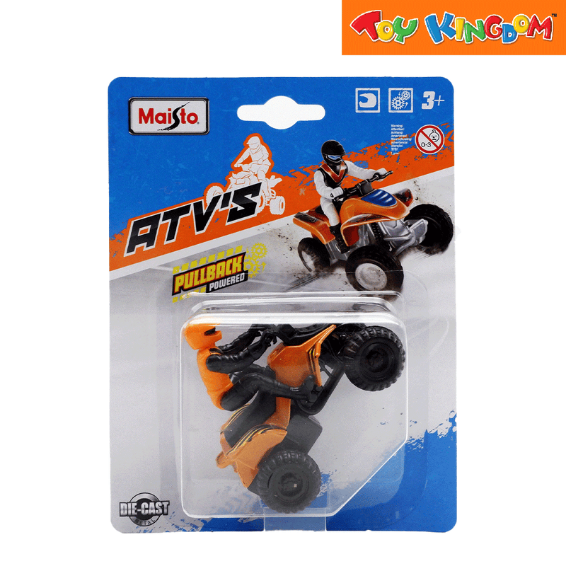 Maisto ATV's Orange with Black Vshape Die-cast Vehicle