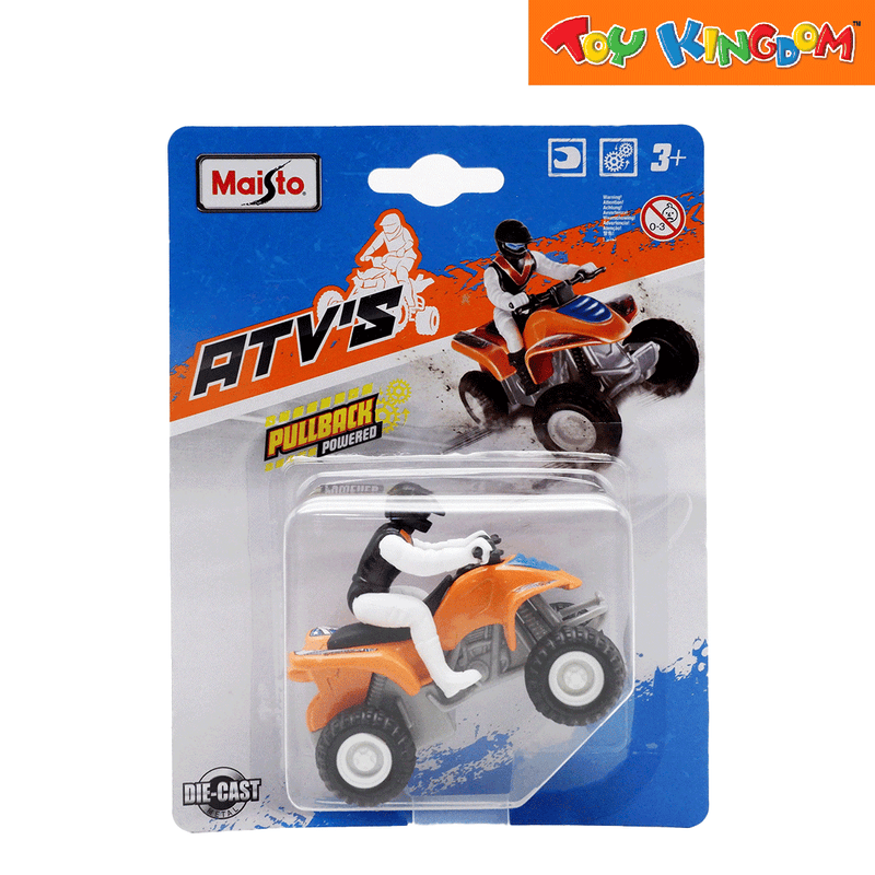 Maisto ATV's Orange with Black Vest Die-cast Vehicle