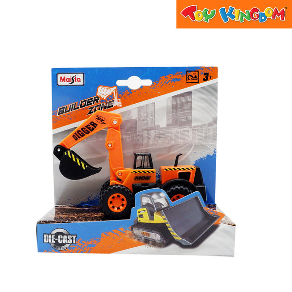 Maisto Fresh Metal Builder Zone Digger Orange Die cast