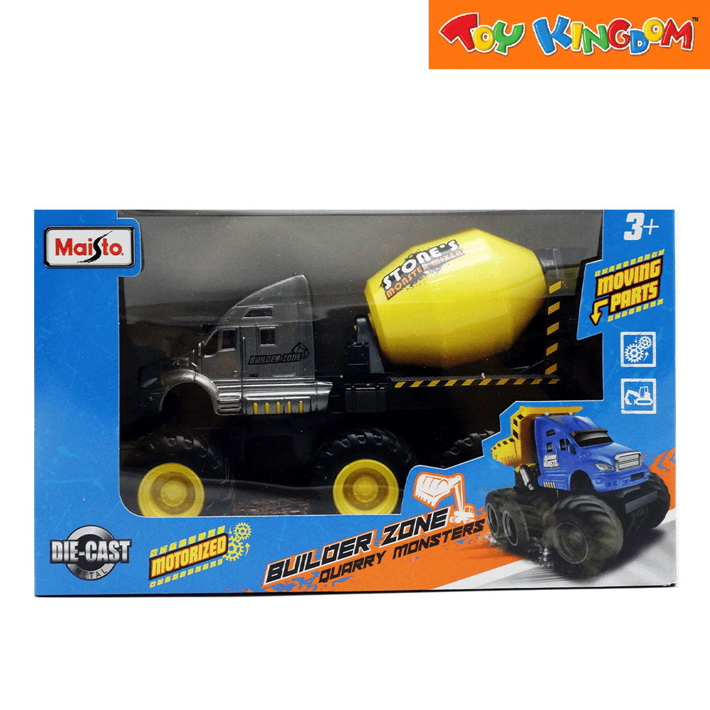 Maisto Fresh Metal Builder Zone Quarry Monsters Mixer Gray Die cast