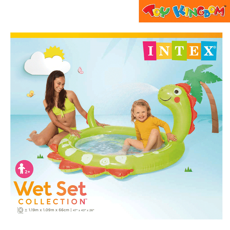 Intex Dinosaur Green Spray Pool