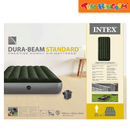 Intex Twin Dura-Beam Prestige Downy Standard Air Mattress with Battery Pump