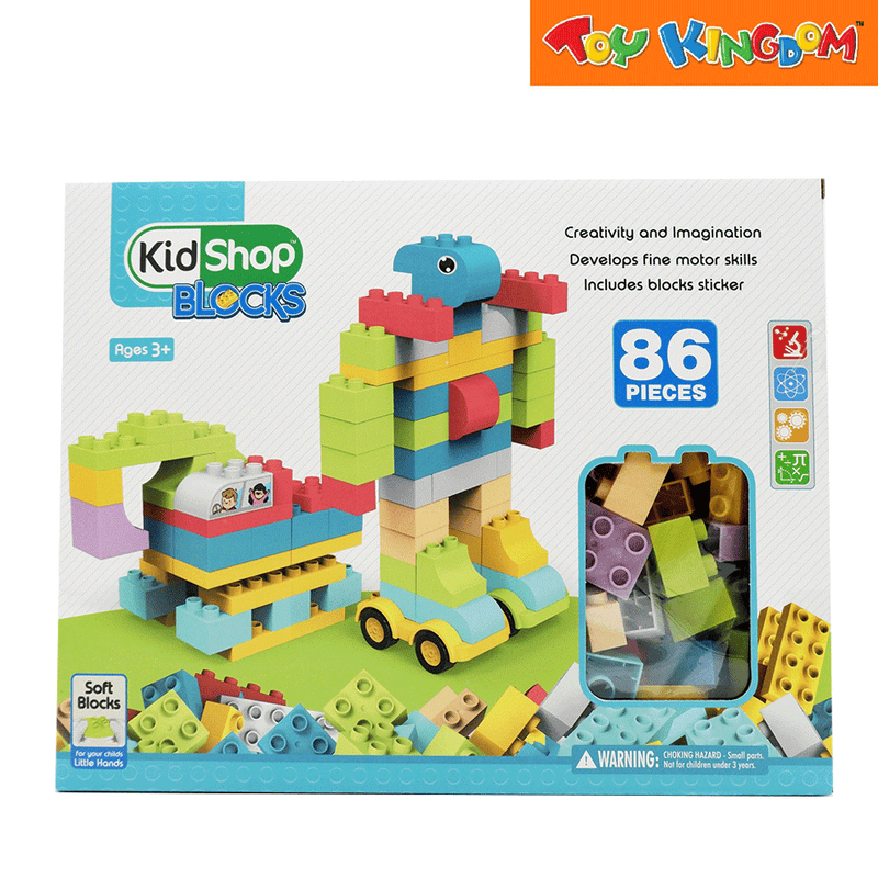 KidShop 86 pcs Soft Building Blocks