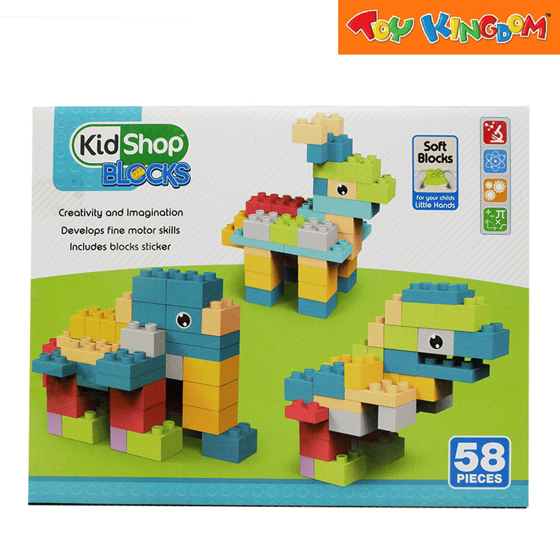KidShop 58 pcs Soft Building Blocks