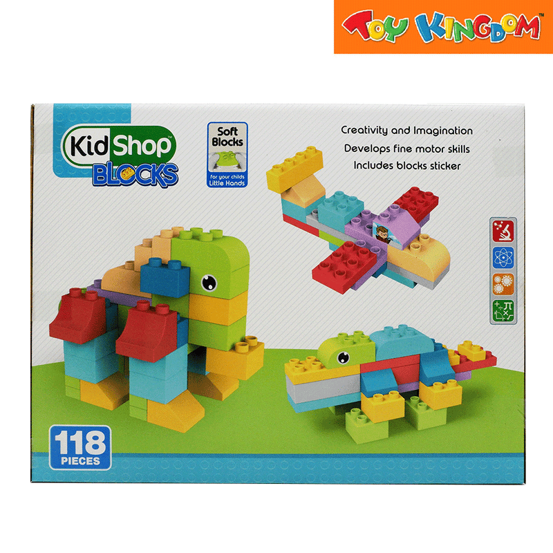 KidShop 118 pcs Soft Building Blocks