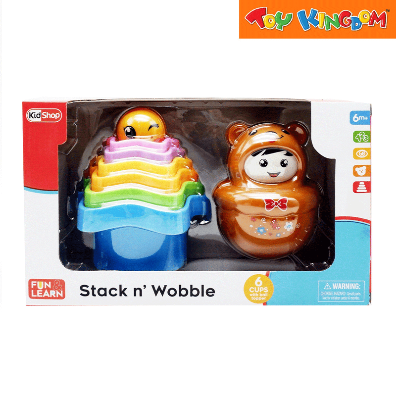 KidShop Fun 'n Learn Stack 'n Wobble Brown Stacking Cups