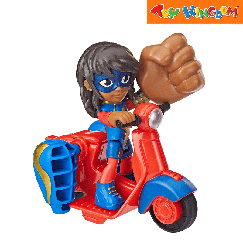 Disney Jr. Marvel Spidey and His Amazing Friends Ms. Marvel Embiggen Bike Playset